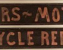 Hand-Painted Wooden Dealership Signs – Used Cars & Motorcycles