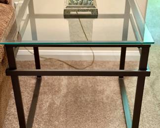 Glass top end table (we have 2)