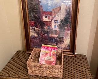 Framed & Signed Oil on Canvas Art, Blanket Chest