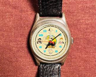 Popeye Watch w/ Box & Bluto Stand