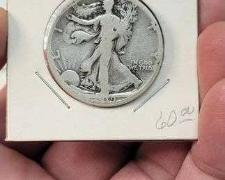 1919 S AG3. Walking Liberty US Silver Half Dollar