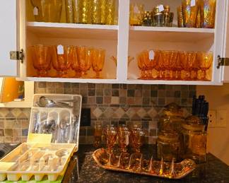 Great MCM Amber glassware