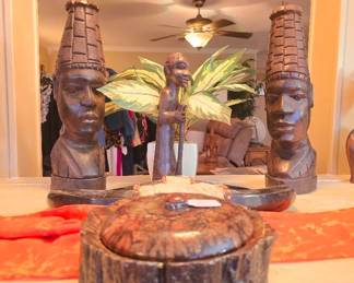 Awesome ebony carved African statues!