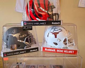 Mini helmets signed by Jonathon Brooks and more