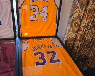 Signed Jerseys with Certifications!  NBA Lakers Shaquille O'Neal and Magic Johnson