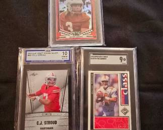 Graded sports cards, Quinn Ewers, CJ Stroud, Manning and more