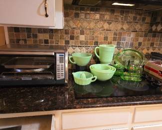 Jadeite Kitchenware and Green Depression Glass
