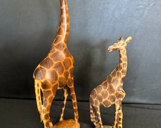 hand carved giraffes from Kenya