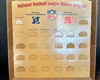 1970 Gatorade NFL Helmet caps lids display board