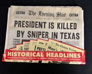 The Evening Star Historical Headlines JFK