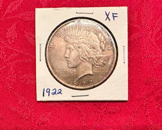 1922 Peace silver dollar