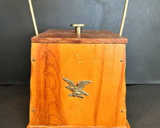 salt box with metal swing handle
