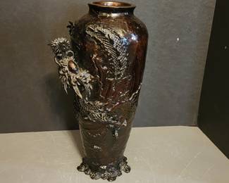 Antique Yoshida of Kyoto Bronze Vase