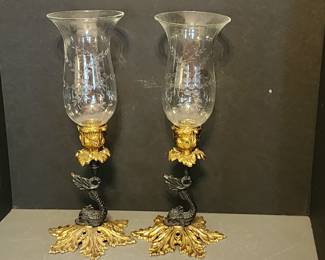 BrassIron Candlesticks 