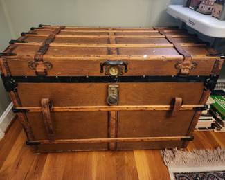 Antique Steamer Trunk Circa 
