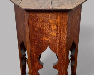 American Arts And Crafts Hexagonal Tabouret, 19th Century