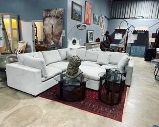 Plush Sectional, Coffee Tables and Sculpture Orlando Estate Auction