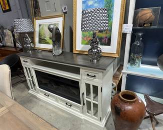 Electric Fireplace Console orlando Estate Auction