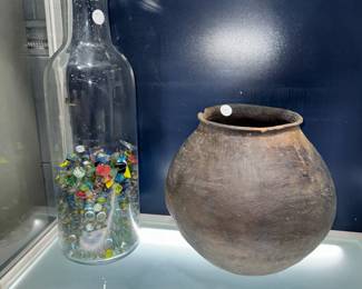 Jar of Marbles and Vintage Pot Orlando Estate Auction