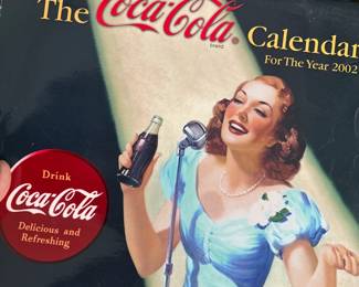 Collectible Coca Cola calendar 2002