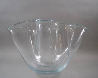 Handkerchief Style Clear Glass Bowl