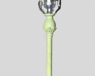 Painted Candlestick Lamp In Sage