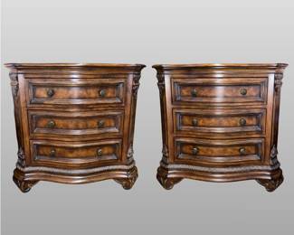 Pair Of Drexel Heritage Bedside Chest Of Drawers (2)