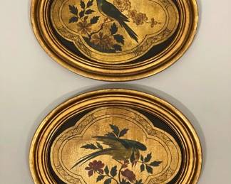 Pair Of Framed Bird Wall Art