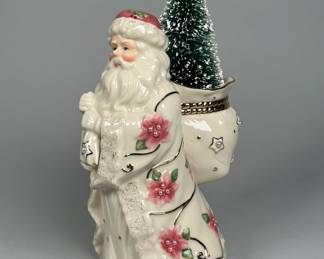 Lenox Petals & Pearls Santa Figurine, In Box