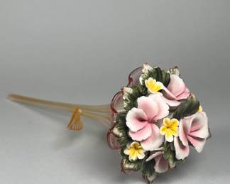 Porcelain And Glass Floral Bouquet