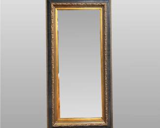 Howard Elliott Collection Ebonized And Gilt Wood Full Length Mirror