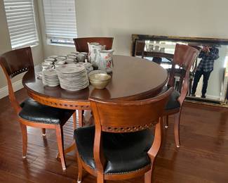Breakfast set Table and 4 chairs $300   Dish set $80
