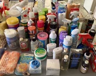 Variety of cleaning supplies