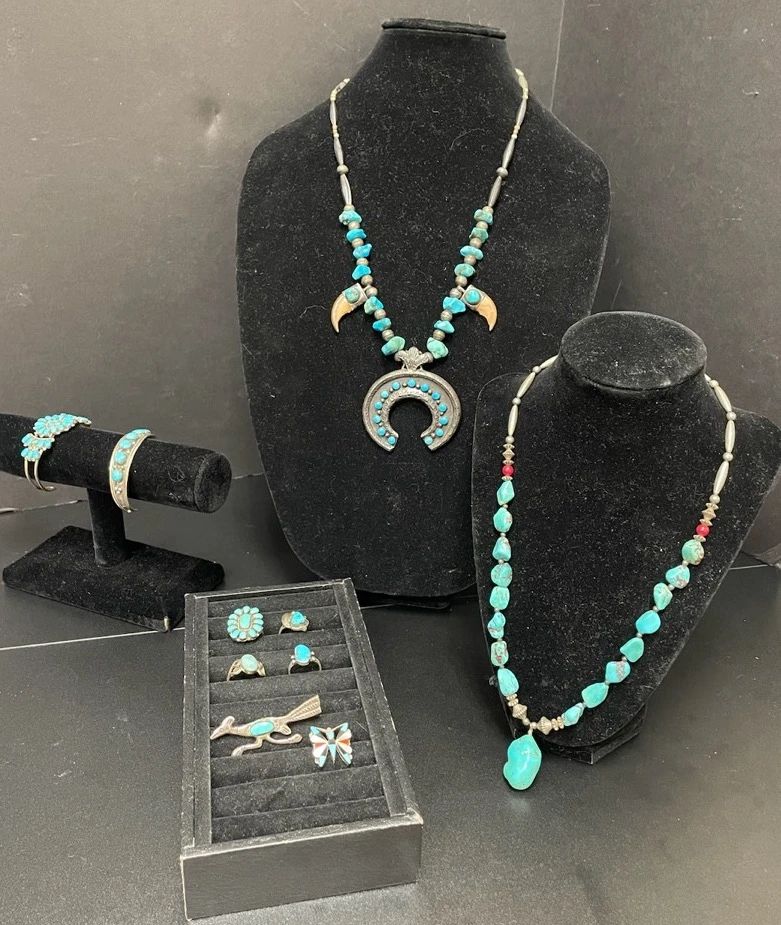  01 Vintage Southwest Necklaces, Rings, Bracelets, Pins 