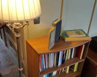 Bookshelf And Various Cooking Other Misc Books with Lamp 