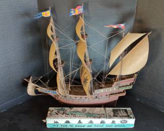  05 Vintage Model Ship With Ship Kit 