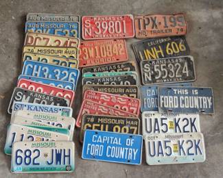 Vintage Licence Plates Missouri Kansas California And Florida 