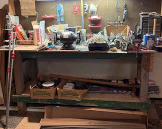 Buffalo Heavy Duty Electric Bench Grinder, Assorted Tools