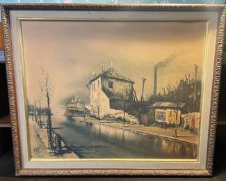 Framed Print Waterfront Scene by Robert Cole Caples