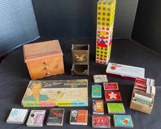 Vintage Matchbooks, Vintage Wood Recipe Box, Other Vintage Oddities 