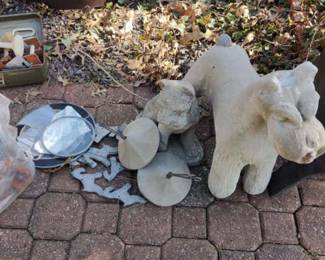 Various Schnauzer Statues And Training Toys And Other Misc schnauzer Items 