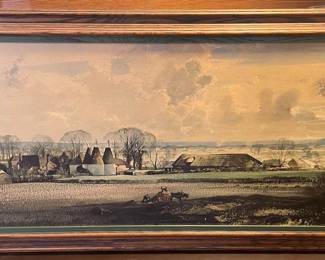 Framed Print Oast Houses in Winter by Rowland Hilder 