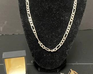 Silver Gold Necklace, Rings  Earrings