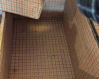 Antique trunk with inner shelf