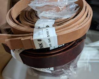 Leather straps various colors