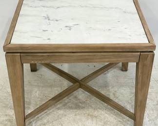 1298 - Coast to Coast Marble Inset End Table 24x28x25