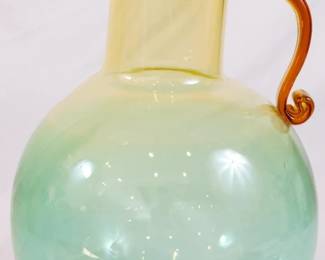 720 - Green & Amber Pitcher - 17" Tall