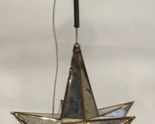 1188 - Hanging Star Light Fixture 45" You are buying a used as-is electric/electronic item. We do not guarantee all components are present, and if it is not expressly stated, it is untested.