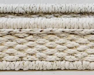 608 - White Wicker Basket - 6' x 21" x 9"