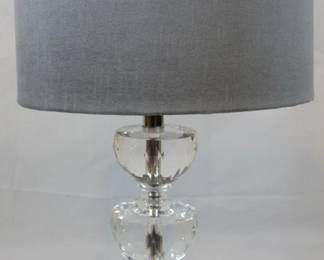 566 - Glass Lamp - 25" Tall You are buying a used as-is electric/electronic item. We do not guarantee all components are present, and if it is not expressly stated, it is untested.